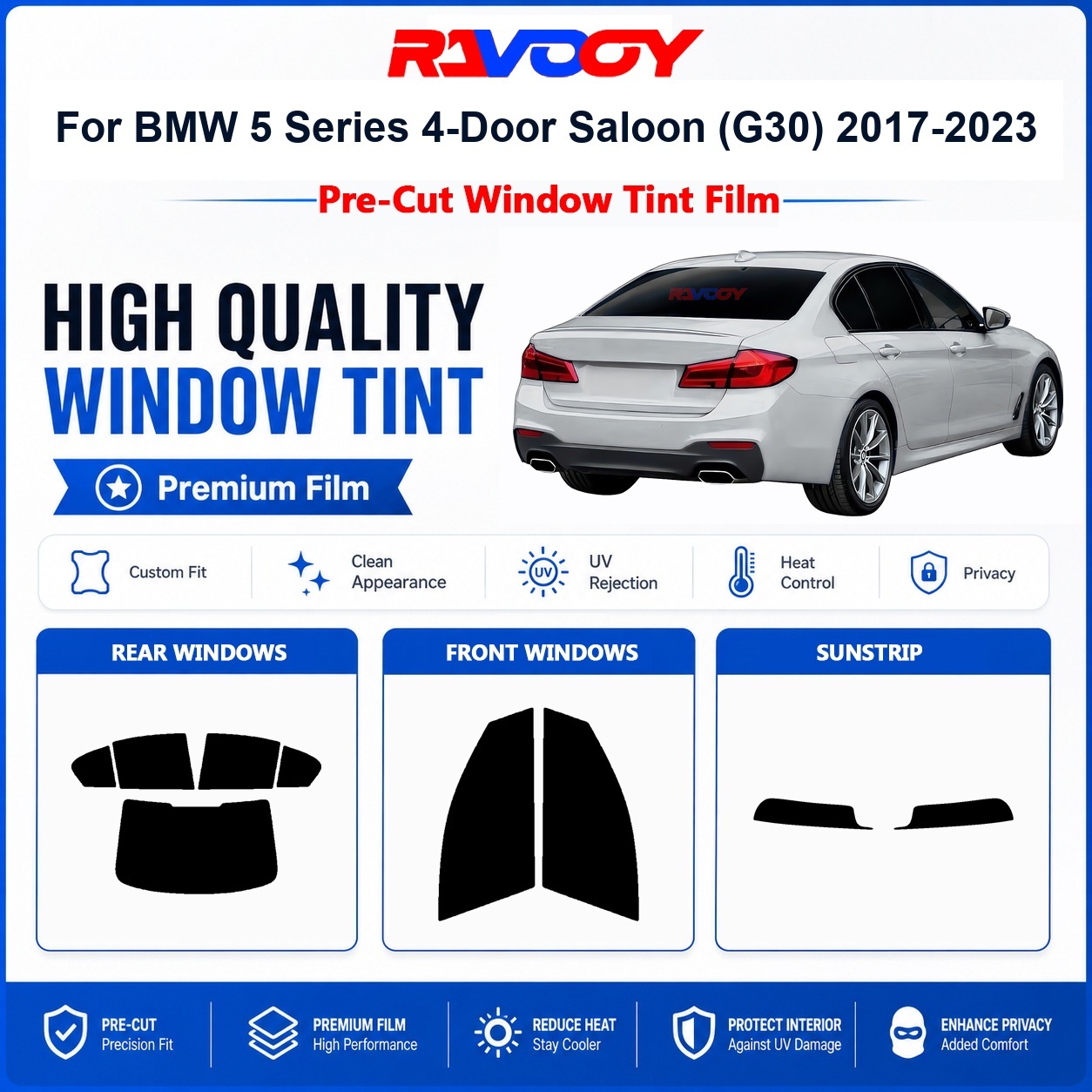 Privacy Screen Protector - BMW 5 시리즈 4도어 세단 (G30)