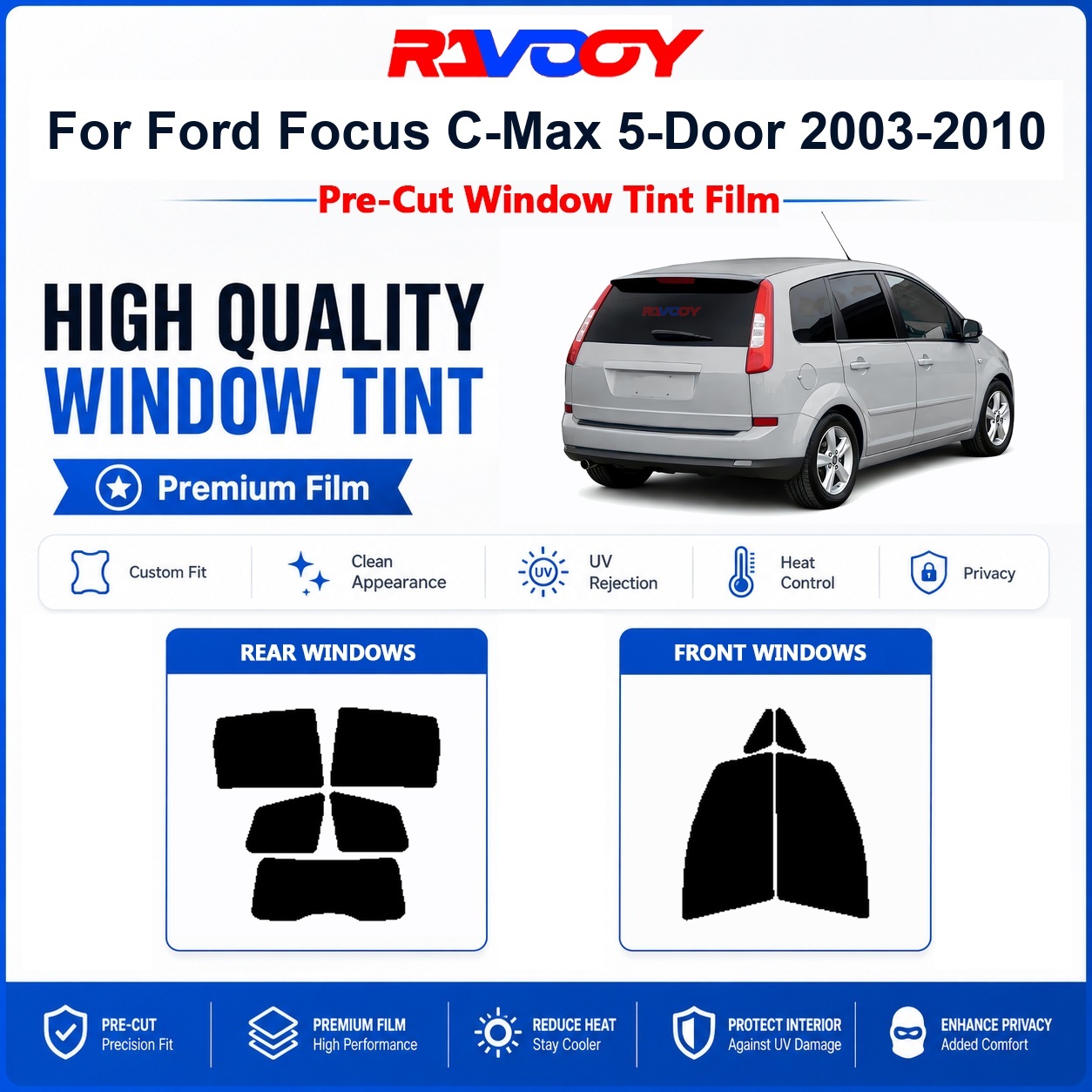 포드 포커스 C-Max 5도어 2003-2010 전면  - Privacy Screen Protector 리뷰 및 가격